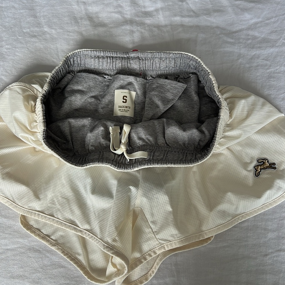 Tracksmith Cream Athletic Shorts - Picture 3 of 9